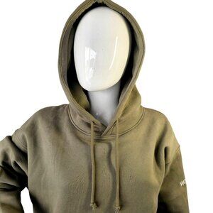 Wondery Pale Green Hoodie Unisex Sz L Fleece Lined Kangaroo Pocket